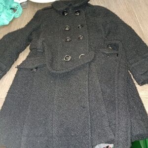 Girls Size Xsmall 4/5, GAP Classic Charcoal Kids Pea Coat